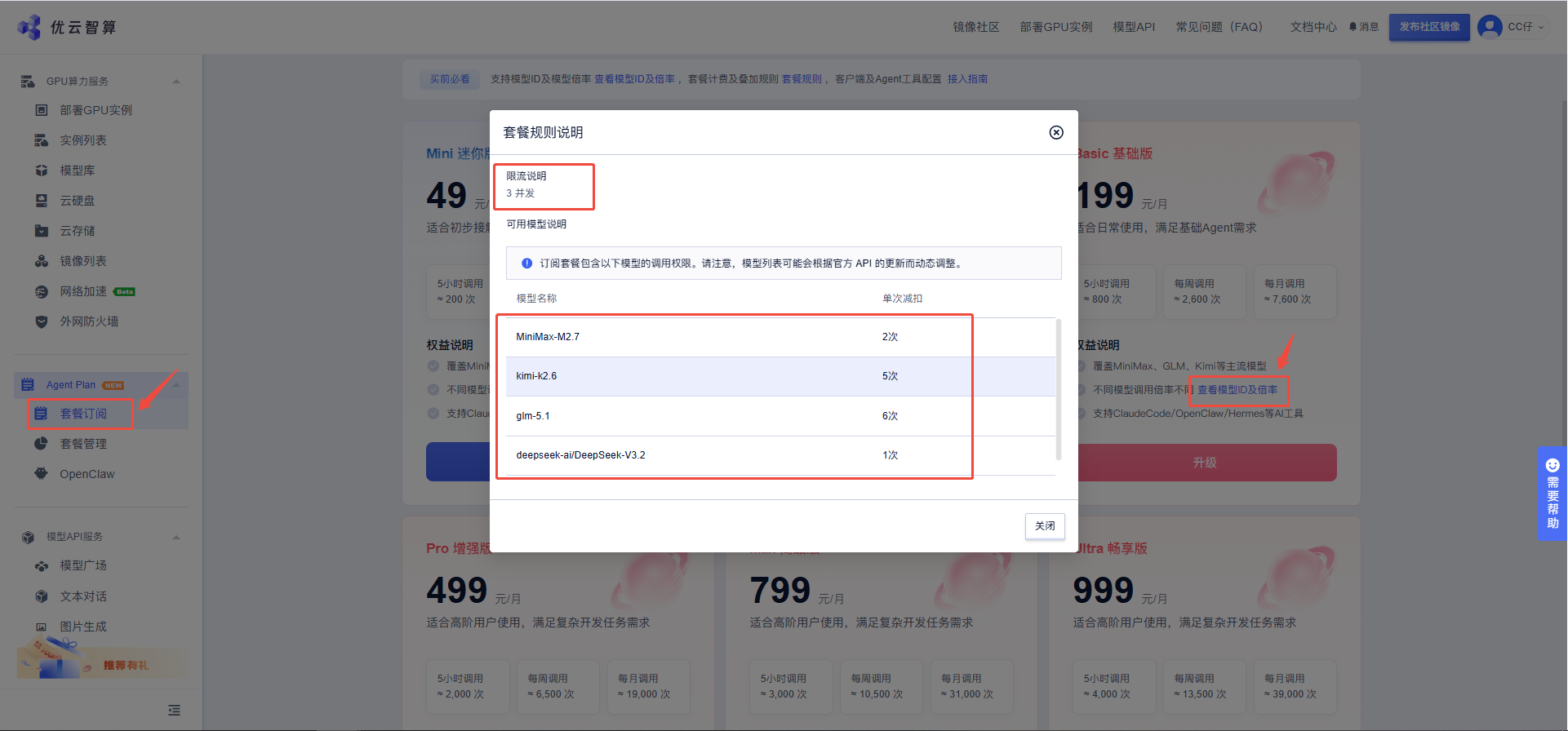 适用模型